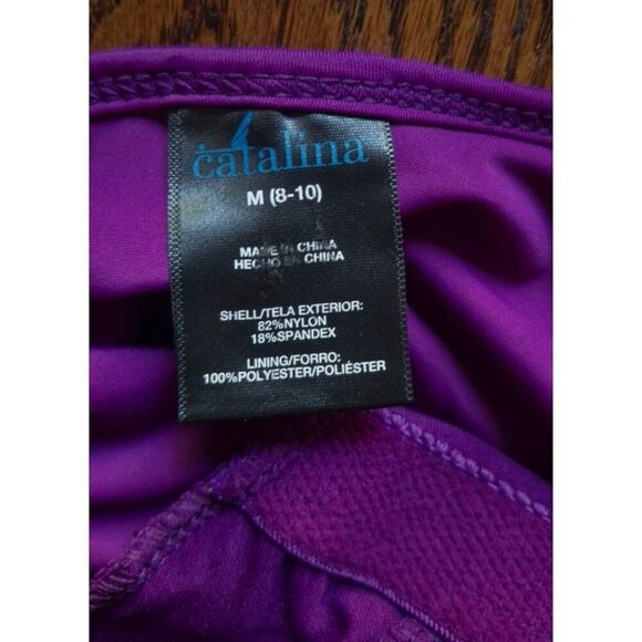Catalina Contouring Purple One-piece Swimsuit Bathingsuit Women's Size Medium - Picture 3 of 3